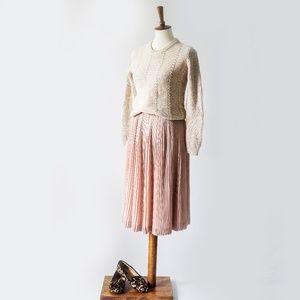 J.Crew Pleated Midi Skirt (Dusty Rose) Size 00